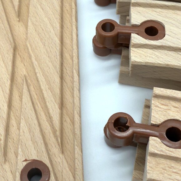 Vintage Micki Wooden Train Set Trains Tracks Bridge More - Picture 12 of 14